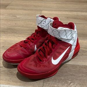Nike Red and White Basketball Shoes